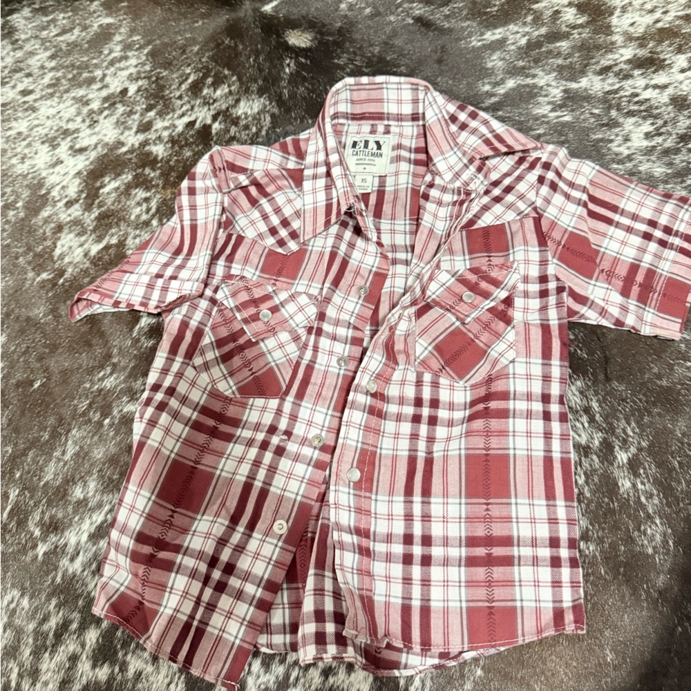 Pearl Snap Plaid SS Shirt